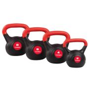 Toorx PVC-kettlebell med flat bunn og bredt håndtak