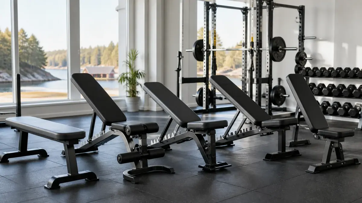 Treningsbenk test 2026 - Riktig benk for vektene du løfter | Vivilil.no