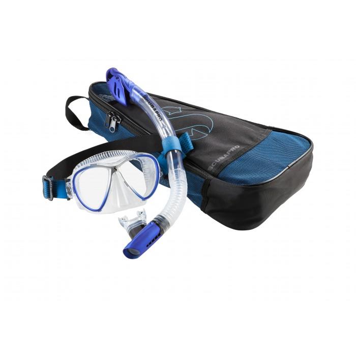 Scubapro Synergy Twin Combo snorkelsett i klar og blå utførelse
