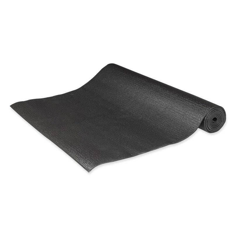 ASG yogamatte 4 mm i svart, delvis sammenrullet