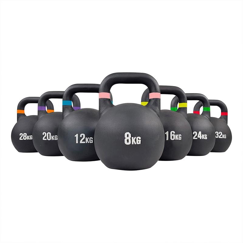 Tunturi competition kettlebell i stål med fargekodet kule